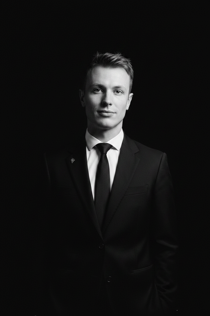 Portrait photo 2 fond noir